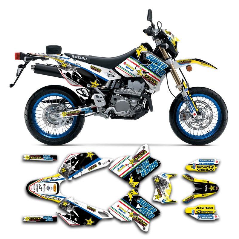 Kungfu Graphics Decal Kit for Suzuki DRZ 400 SM DRZ400SM Supermoto, SZDRSE9919002-KO - Image 1